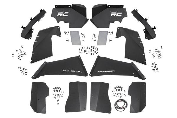 Rough Country - Jeep JK Front and Rear Inner Fenders Set Vertex Shocks For 07-18 Wrangler JK Rough Country