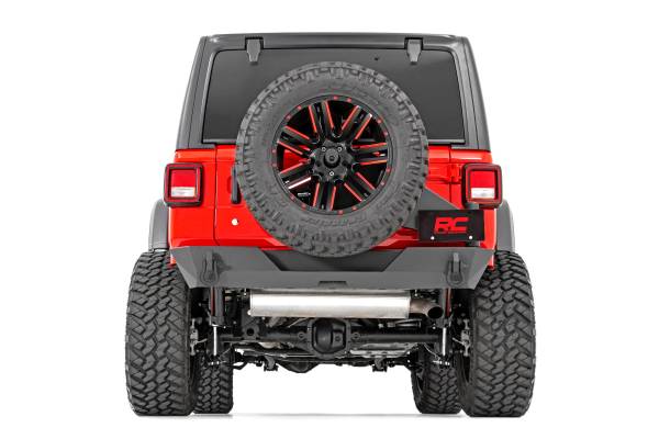 Rough Country - Jeep JL Rear Trail Bumper with Tire Carrier For 18-Pres Wrangler JL 4WD Rough Country