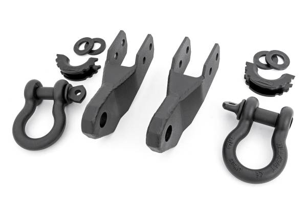 Rough Country - GM Tow Hook to Shackle Conversion Kit w/D-Rings and Rubber Isolators (15-20 Canyon/Colorado) Rough Country