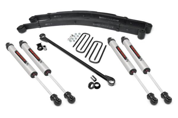 Rough Country - 2.5 Inch Ford Leveling Lift Kit w/ V2 Shocks (99-04 F-250/350 4WD) Rough Country
