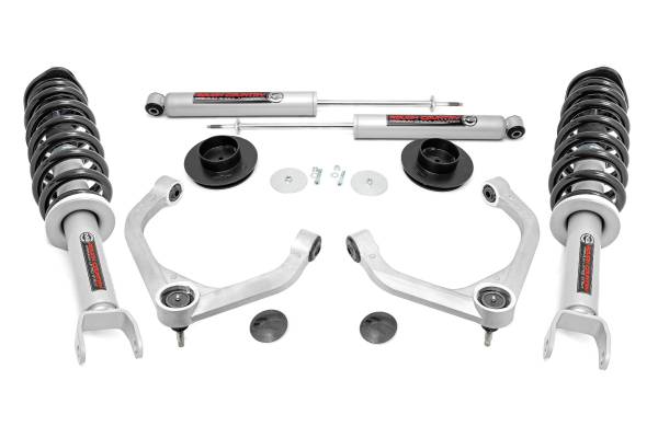 Rough Country - 3.5 Inch Ram Bolt-On Lift Kit w/ N3 Struts and Rear N3 Shocks (19-21 Ram 1500 4WD) Rough Country