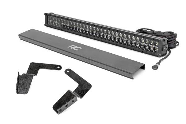 Rough Country - Toyota 30 Inch LED Bumper Kit Black Series w/ Cool White DRL (07-14 FJ Cruiser) Rough Country