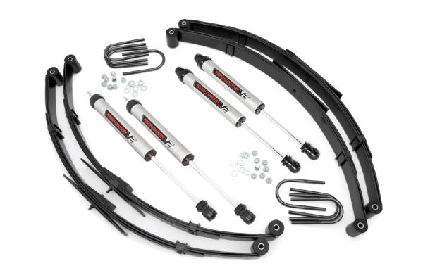 Rough Country - 2.5 Inch Jeep Suspension Lift Kit w/V2 Shocks For 87-95 Wrangler YJ Rough Country