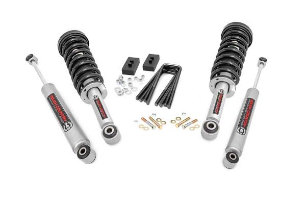 Rough Country - 2.0 Inch Ford Leveling Kit w/N3 Struts and Shocks For 2021 F-150 Rough Country