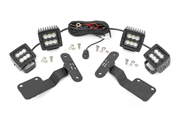 Rough Country - Subaru 2-inch LED Lower Windshield Ditch Kit 14-18 Forester Spot and Flood Beam Rough Country