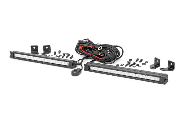 Rough Country - 10-Inch Slimline Cree LED Light Bars Pair Chrome Series Rough Country