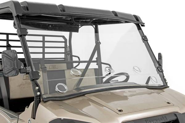 Rough Country - Vented Full Windshield Scratch Resistant 15-22 Kawasaki Mule Pro-FX Rough Country