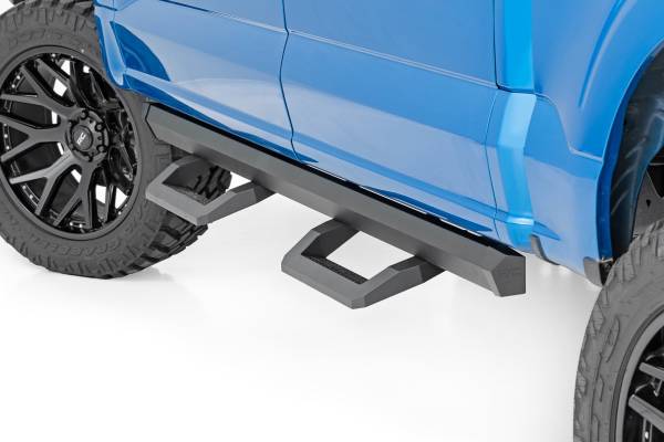 Rough Country - SR2 Adjustable Aluminum Steps Crew Cab 15-22 Ford F-150/17-22 Super Duty Rough Country