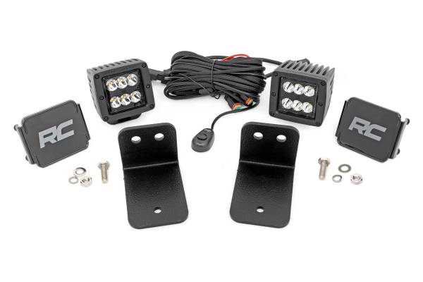 Rough Country - Rear Facing LED Kit 2-Inch Black Series with Spot Beam 2020 Intimidator GC1K Rough Country