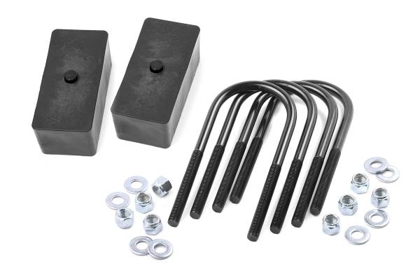 Rough Country - 2 Inch Block and U-Bolt Kit 05-10 Ford Super Duty 2WD/4WD Rough Country