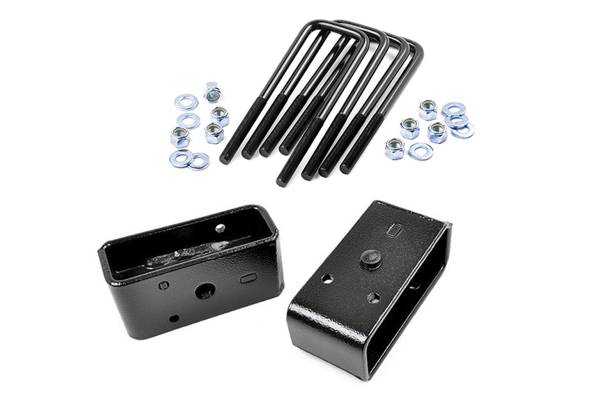 Rough Country - 2.5 Inch Block and U-Bolt Kit 99-22 Chevy/GMC 1500 Rough Country
