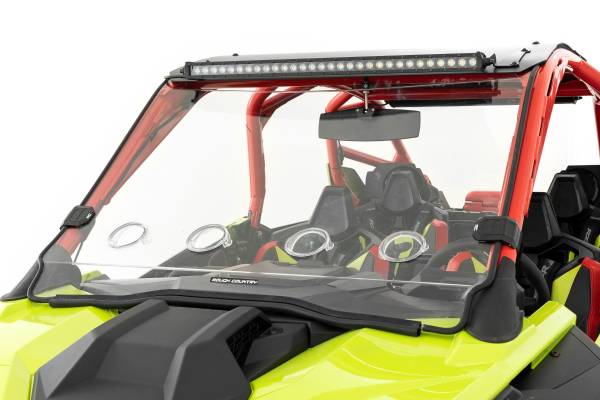 Rough Country - Vented Full Windshield Scratch Resistant Bolt On Roof Polaris RZR Pro R (2022) Rough Country