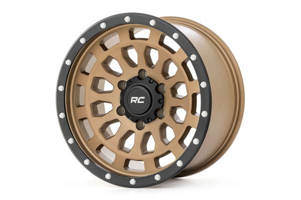 Rough Country - 87 Series Wheel Simulated Beadlock Bronze/Black 17x8.5 5x4.5 +0mm Rough Country