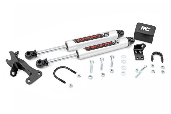 Rough Country - V2 Steering Stabilizer Dual 4 Inch Lift Jeep Grand Cherokee WJ (99-04) Rough Country