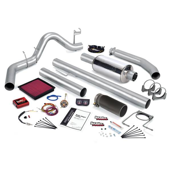 Banks Power - Stinger Bundle Power System W/Single Exit Exhaust Black Tip 02 Dodge 5.9L Standard Cab 245hp Banks Power