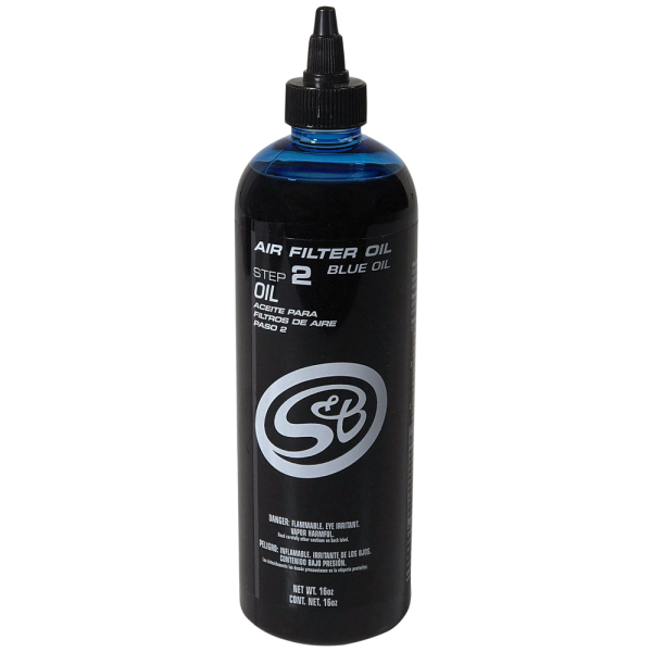 S&B - 16 oz. Bottle of Air Filter Oil - Blue S&B