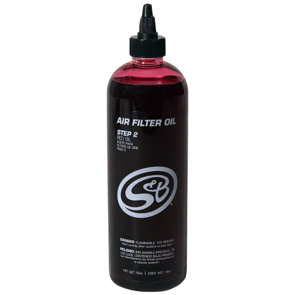 S&B - 16 oz. Bottle of Air Filter Oil - Red S&B