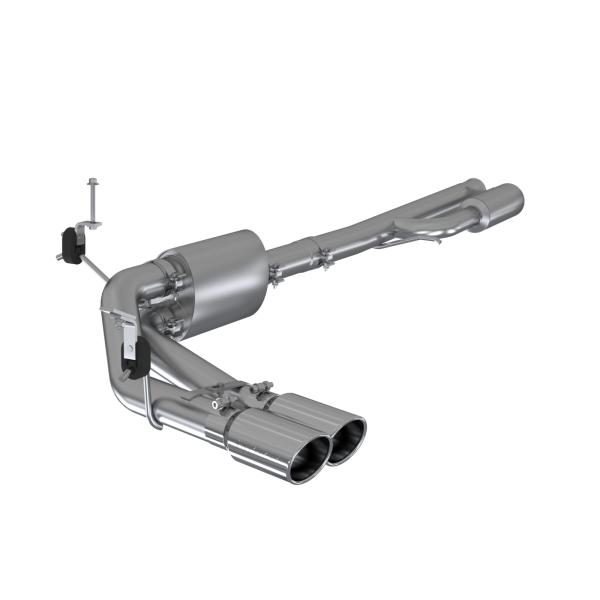 MBRP - 3 Inch Cat Back Exhaust System Pre-Axle Dual Outlet Aluminized Steel For 19-24 Silverado/Sierra 1500, 2022 Silverado LTD/ Sierra Limited 5.3L MBRP