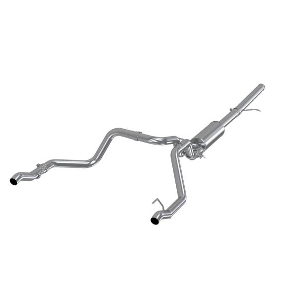 MBRP - 2.5 Inch Cat Back Exhaust System For 19-Up Silverado/Sierra 1500 5.3L and 2022 Silverado LTD/ Sierra Limited 5.3L Dual Rear T409 Stainless Steel MBRP