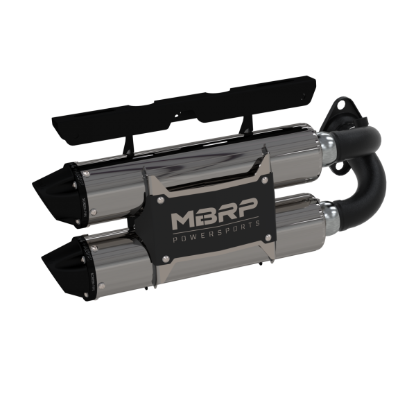 MBRP - Stacked Dual Slip On Exhaust Pipe For 18-23 Polaris RZR XP 1000/RZR RS1 Performance Series MBRP