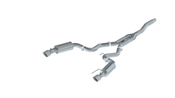 MBRP - 3 Inch Cat Back Exhaust System For 15-2018 Ford Mustang 2.3 EcoBoost and 19-Up Ford Mustang 2.3L EcoBoost No Convertible Dual Split Rear Street Version 4.5 Inch Tips T409 Stainless Steel MBRP