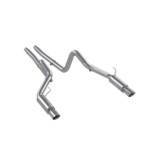 MBRP - 3in Cat Back Exhaust System Dual Split Rear Race Version T409 Stainless Steel 4 Inch Tips For 05-09 Ford Mustang GT 4.6L 07-10 Ford Shelby GT500 MBRP