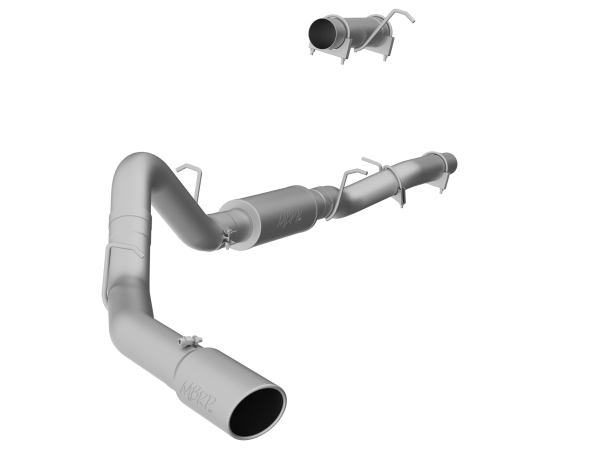 MBRP - 4 Inch Cat Back Exhaust System Single Side T409 Stainless Steel For 06-07 Silverado/Sierra 2500/3500 Duramax MBRP