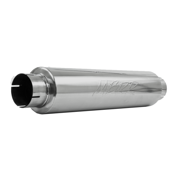 MBRP - 4 Inch Inlet/Outlet Quiet Tone Exhaust Muffler 24 Inch Body 6 Inch Diameter 30 Inch Overall T409 Stainless Steel MBRP