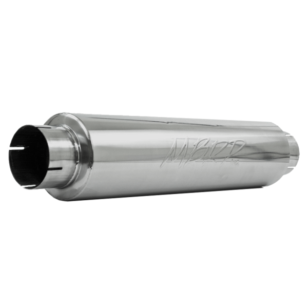 MBRP - 4 Inch Inlet/Outlet Quiet Tone Exhaust Muffler 24 Inch Body 6 Inch Diameter 30 Inch Overall T304 Stainless Steel MBRP