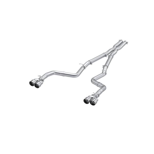 MBRP - 2015-2016 Dodge Challenger Aluminized Steel 3 Inch Dual Rear Cat-Back Quad Tips (Race Version) Exhaust System MBRP