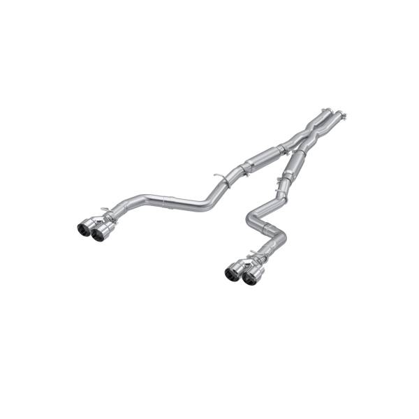 MBRP - 2015-2016 Dodge Challenger Aluminized Steel 3 Inch Dual Rear Cat-Back Quad Tips (Street Version) Exhaust System MBRP