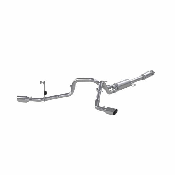 MBRP - 21-Up Ford F-150 T409 Stainless Steel 3 Inch Cat-Back 2.5 Inch Dual Split Side Exhaust System MBRP