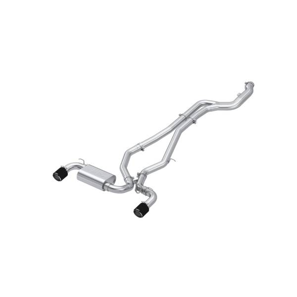 MBRP - 20-24 Toyota Supra T304 Stainless Steel 3 inch Cat Back Dual Rear with Carbon Fiber Tips MBRP