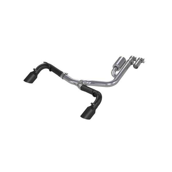 MBRP - 21-Up Ford Bronco Sport 2.0L EcoBoost Black Coated Aluminized Steel 2.5 Inch Resonator-Back Dual Split Rear Exit MBRP Exhaust System