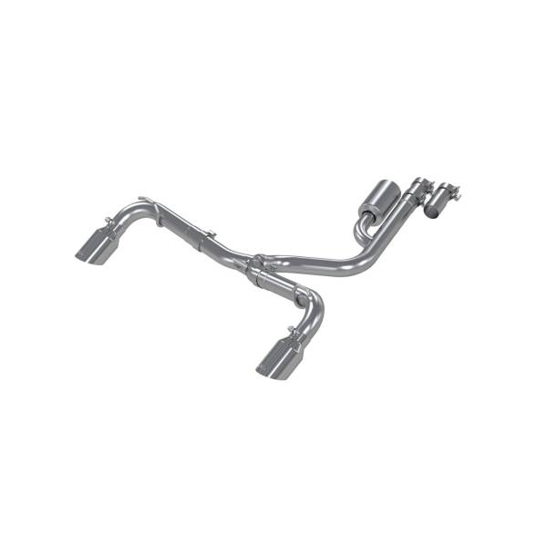 MBRP - 2021-Up Ford Bronco Sport 2.0L EcoBoost T409 Stainless Steel 2.5 Inch Resonator-Back Dual Split Rear Exit MBRP Exhaust System
