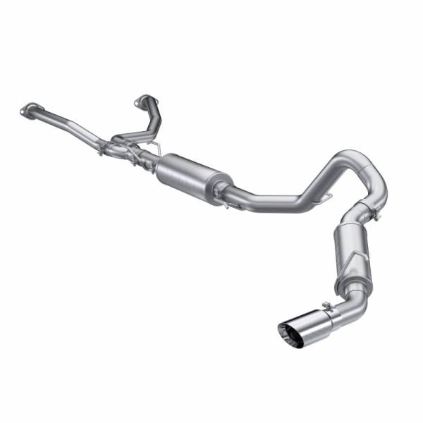 MBRP - 2022-Up Toyota Tundra 3.5L T304 Stainless Steel 2.5 Inch Dual Cat-Back Single Side Exit MBRP