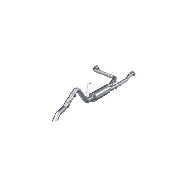 MBRP - 2022-Up Nissan Frontier 3.8L Turn Down Aluminized Steel 2.5 Inch Cat-Back 3 Inch Single High Clearance Rear Exit Armor Lite Series MBRP