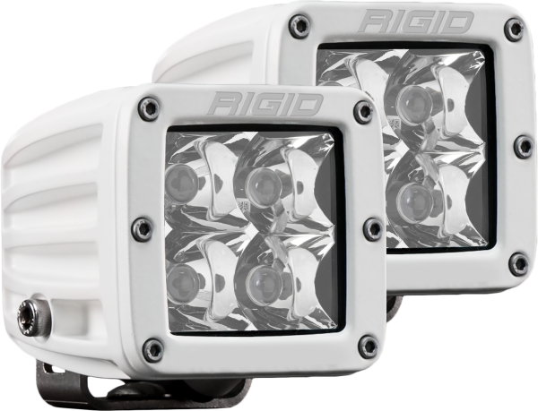 Rigid Industries - Hybrid Spot Surface Mount White Housing Pair D-Series Pro RIGID Industries