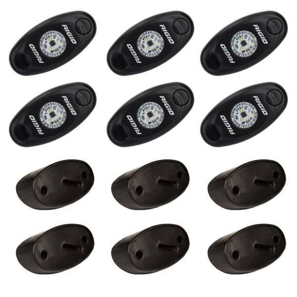 Rigid Industries - Rock Light Kit Amber Set of 6 Lights A-Series RIGID Industries