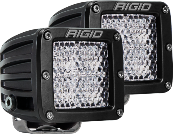 Rigid Industries - Diffused Surface Mount Black Pair D-Series Pro RIGID Industries