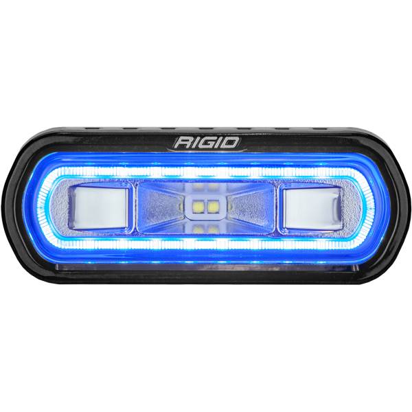 Rigid Industries - SR-L Series Marine Spreader Pod 2 Wire Surface Mount Black With Blue Halo RIGID Industries