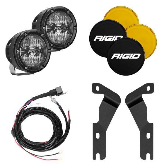 Rigid Industries - 2016-2020 Toyota Tacoma A-Pillar Light Kit, Includes 4 Inch 360-Series Drive RIGID Industries