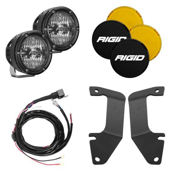 Rigid Industries - 2014-2020 Toyota Tundra A-Pillar Light Kit, Includes 4 Inch 360-Series Drive RIGID Industries