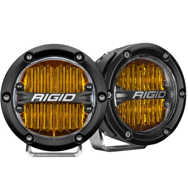 Rigid Industries - 360-Series Pro SAE 4 Inch Fog Light Yellow Pair RIGID Industries