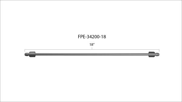 Fleece Performance - 18 Inch High Pressure Fuel Line 8mm x 3.5mm Line M14 x 1.5 Nuts Fleece Performance