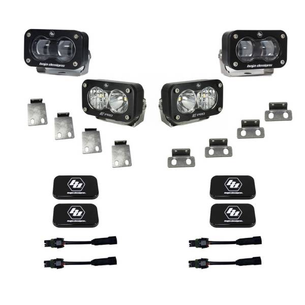 Baja Designs - S2 SAE/S2 Clear Pro Fog Pocket Kit Fits 21-On Ford Raptor Baja Designs