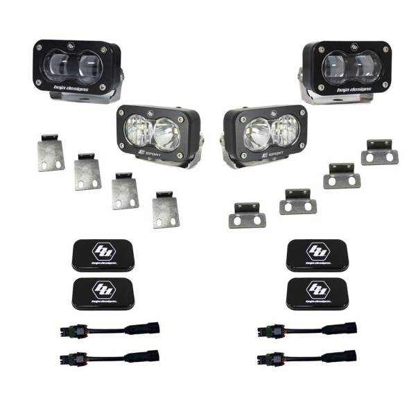 Baja Designs - S2 SAE/S2 Clear Sport Fog Pocket Kit Fits 21-On Ford Raptor Baja Designs