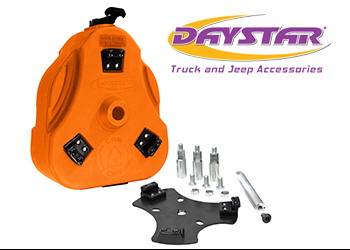 Daystar - 07-14 FJ Cruiser Cam Can Trail Box Orange W/ Toyota Tire Mount Daystar