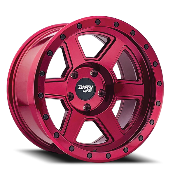 Dirty Life Race Wheels - Dirty Life Race Wheels Compound 9315 Crimson Candy Red 18X9 6-135 -12Mm 87.1Mm