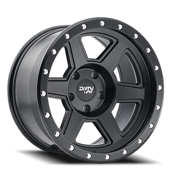 Dirty Life Race Wheels - Dirty Life Race Wheels Compound 9315 Matte Black 20X10 5-139.7 -25Mm 108Mm